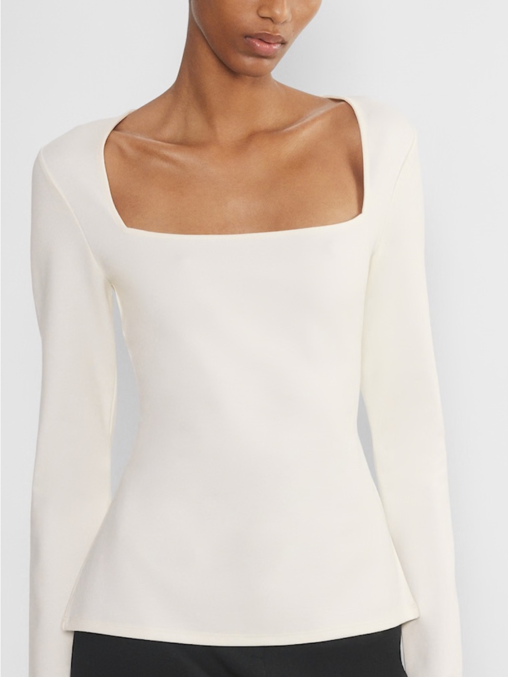 Babaton Square-Neck Long Sleeve Top - Size S